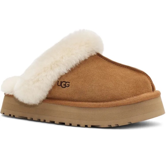 UGG Shoes - Ugg Disquette Platform Slipper in Chestnut Suede